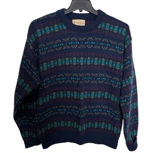 VTG Loafers Sweater Mens XL X-Large Fair Isle Nordic Aztec Knit Pullover 80s